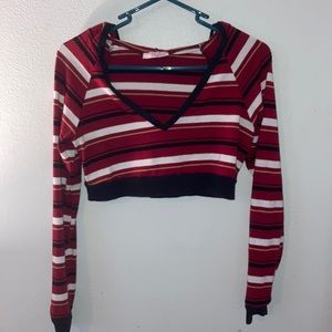 Lipstick Brand Crop Hoodie